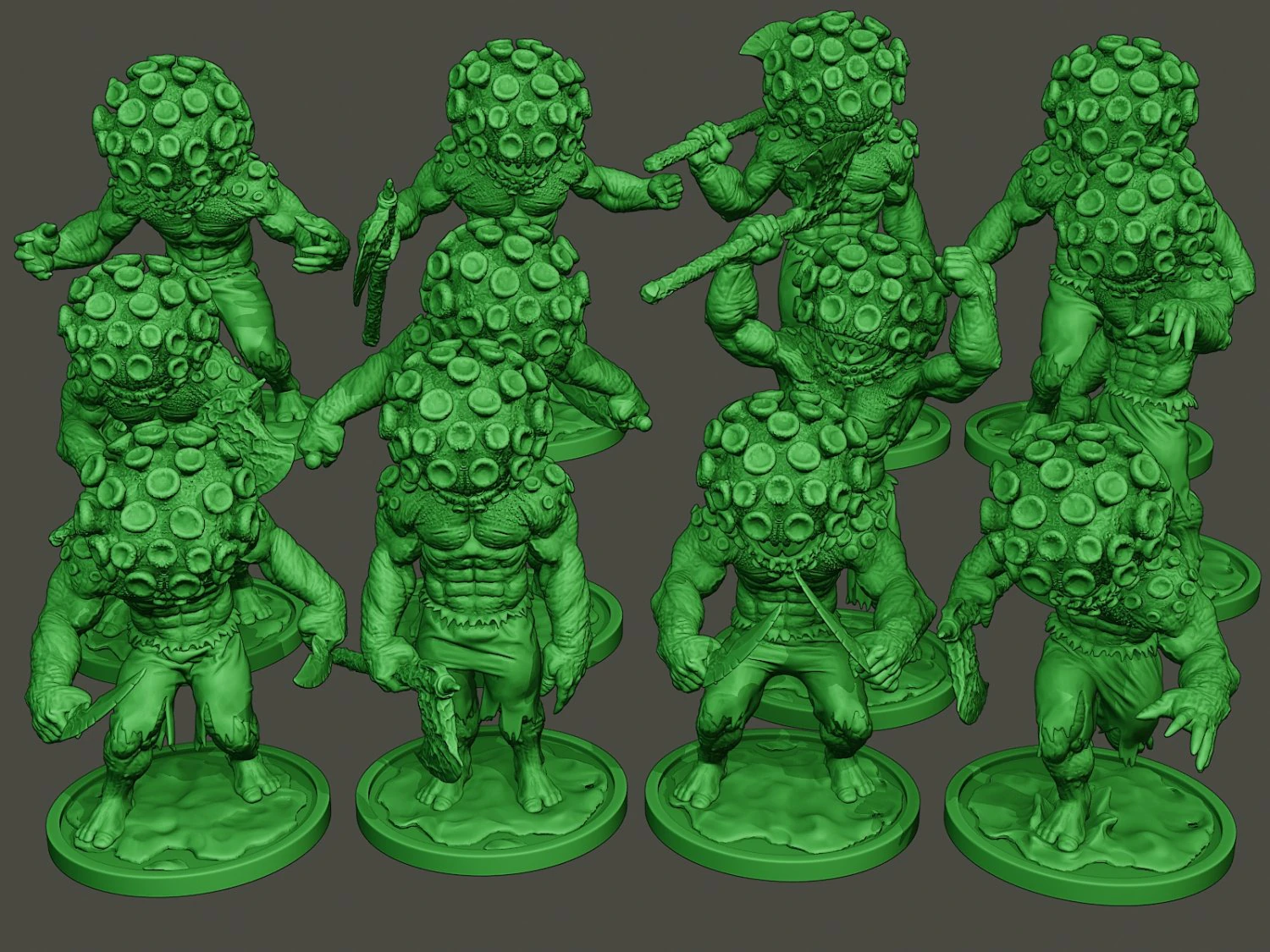 humanoid virus pack1 3D Print Model .c4d .max .obj .3ds .fbx .stl .blend 