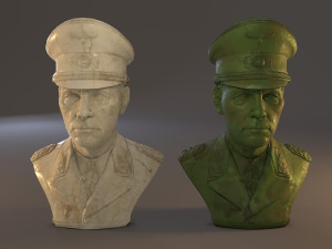 erwin rommel bust low poly 3D Модель