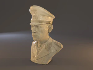 erwin rommel bust low poly 3D Model