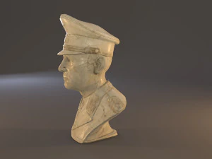 erwin rommel bust low poly 3D Model