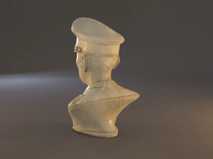 erwin rommel bust low poly 3D Model