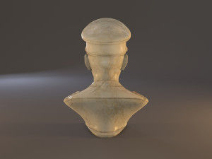 erwin rommel bust low poly Model 3D