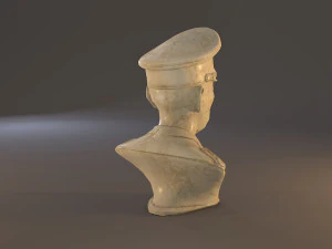 erwin rommel bust low poly 3D Model