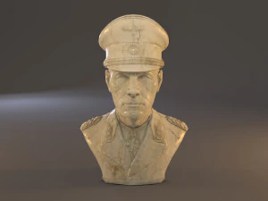 erwin rommel bust low poly 3D Model