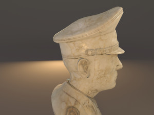 erwin rommel bust low poly Model 3D