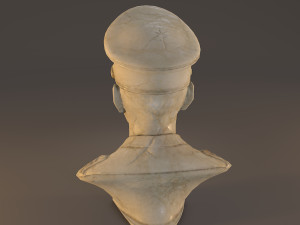erwin rommel bust low poly Model 3D