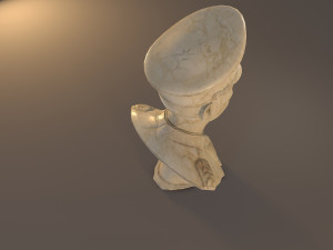 erwin rommel bust low poly Model 3D