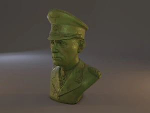 erwin rommel bust low poly 3D Model