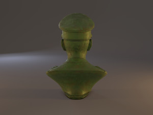erwin rommel bust low poly Model 3D
