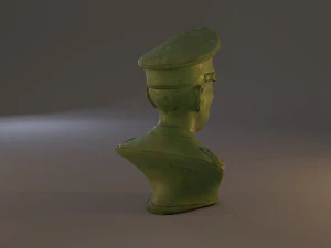 erwin rommel bust low poly 3D Model
