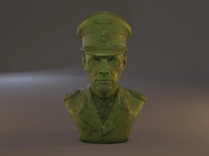 erwin rommel bust low poly 3D Model