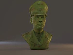 erwin rommel bust low poly 3D Model