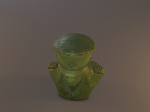 erwin rommel bust low poly Model 3D