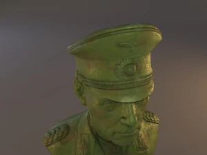 erwin rommel bust low poly 3D Model