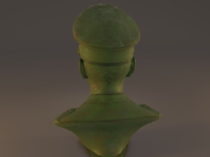 erwin rommel bust low poly Model 3D