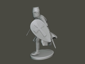 knight templar action2 t1 3D Принт Модель