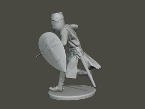 knight templar action2 t1 3D Принт Модель