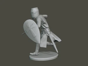 knight templar action2 t1 3D Print Model