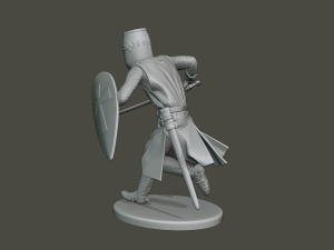 knight templar action2 t1 3D Принт Модель
