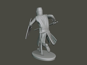 knight templar action2 t1 3D Принт Модель