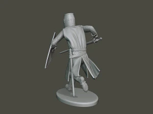 knight templar action2 t1 3D Print Model