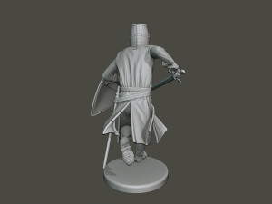 knight templar action2 t1 3D Принт Модель