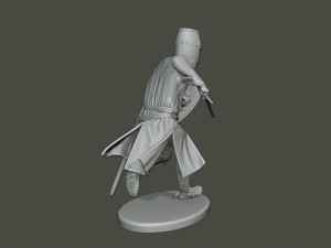 knight templar action2 t1 3D Принт Модель