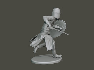 knight templar action2 t1 3D Принт Модель