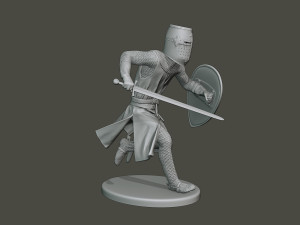 knight templar action2 t1 3D Принт Модель