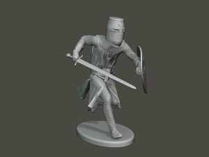 knight templar action2 t1 3D Принт Модель