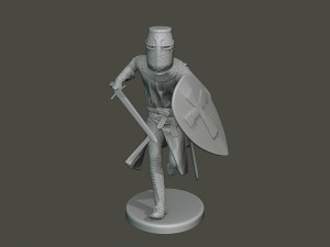 knight templar action2 t1 3D Принт Модель