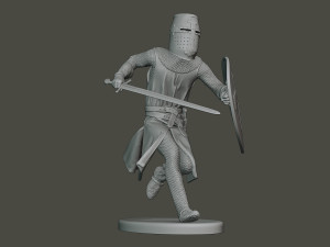 knight templar action2 t1 3D Принт Модель