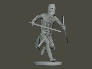 knight templar action2 t1 3D Print Model