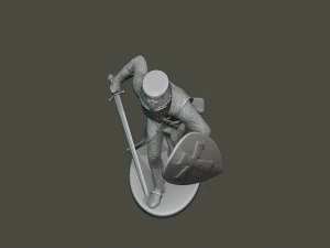 knight templar action2 t1 3D Print Model