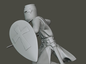 knight templar action2 t1 3D Принт Модель