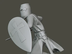 knight templar action2 t1 3D Print Model