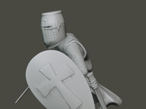 knight templar action2 t1 3D Принт Модель