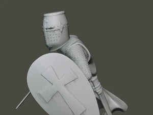 knight templar action2 t1 3D Print Model