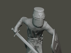 knight templar action2 t1 3D Принт Модель