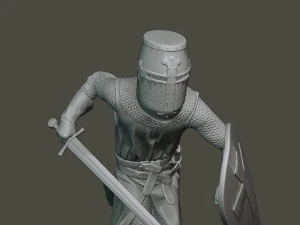 knight templar action2 t1 3D Print Model