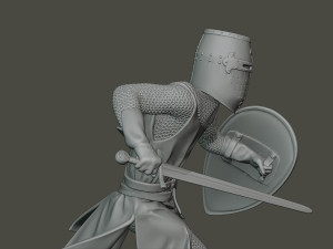 knight templar action2 t1 3D Принт Модель
