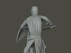 knight templar action2 t1 3D Принт Модель