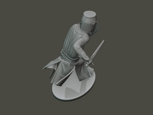 knight templar action2 t1 3D Принт Модель