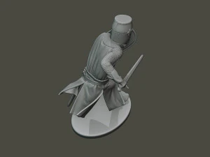 knight templar action2 t1 3D Print Model
