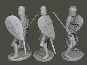 knight templar action3 t1 3D Print Model