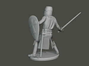knight templar action3 t1 3D Принт Модель
