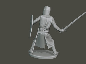knight templar action3 t1 3D Принт Модель