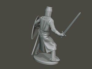 knight templar action3 t1 3D Принт Модель