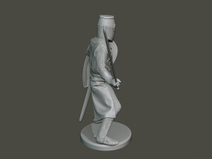 knight templar action3 t1 3D Принт Модель