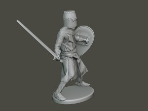 knight templar action3 t1 3D Принт Модель